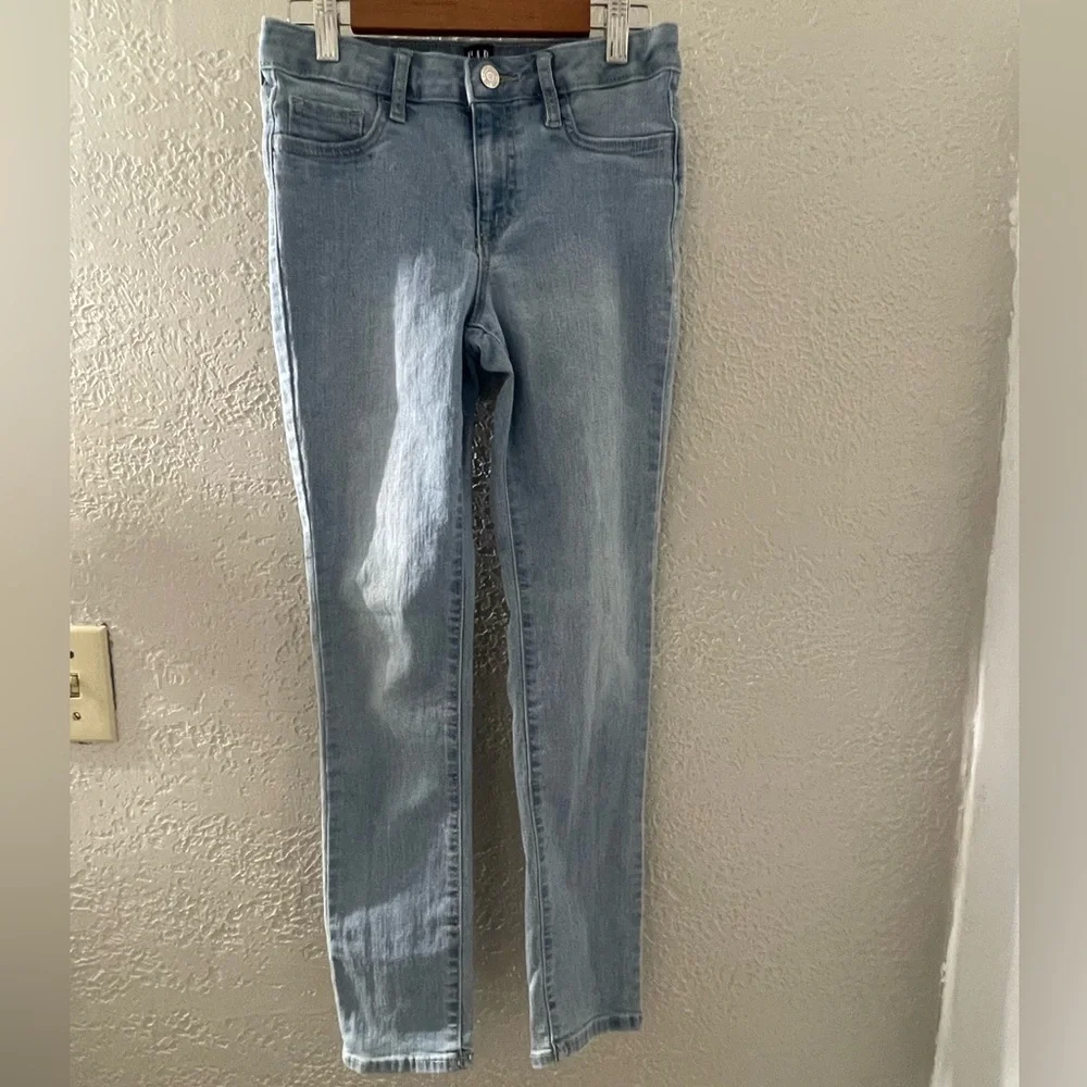 GAP Denim Girl's Light Wash Blue‎ Stretch Super Skinny Jeans Size 10